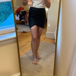 Faux leather skirt